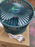 伸缩折叠小风扇家用静音充电型办公台式USB桌面宿舍大风力无线夏台面落地两用折叠电风扇 宫廷绿【充电款】3档调节-超静音设计 实拍图