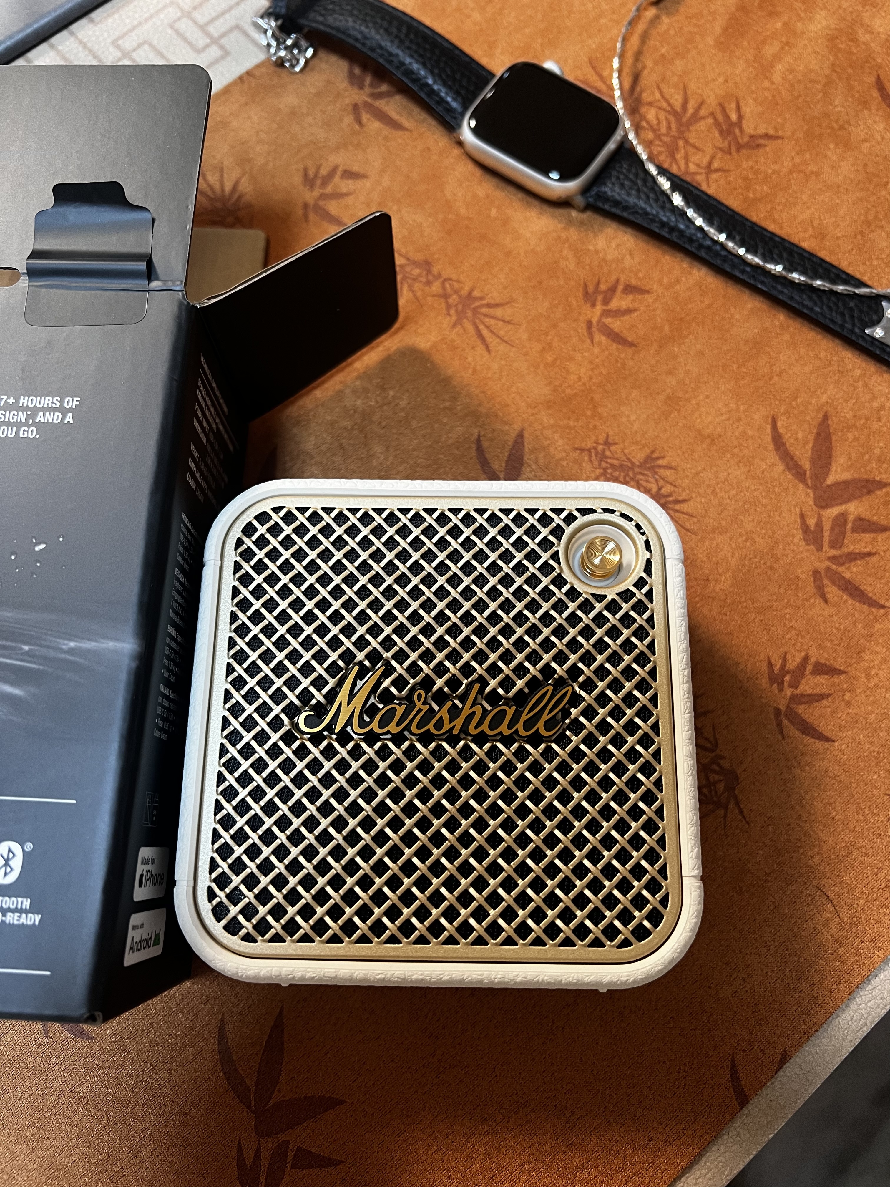 马歇尔（Marshall）【只换不修】WILLEN II 音箱便携无线蓝牙家用户外防尘防水续航2代小音响 礼物 willen2油彩白 实拍图