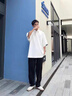 港蒂湾夏季冰丝裤子男休闲裤男裤速干裤宽松直筒裤经典百搭时尚阔腿裤 (夏季）黑色 XL -125-140斤 实拍图