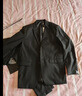 罗蒙（ROMON）西服套装男士小西装外套职业正装修身休闲伴郎服黑色3XL 实拍图