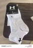 安德玛（Under Armour）袜子【3双】篮羽毛球运动袜男女跑步中防臭加厚筒毛巾短棉袜 实拍图