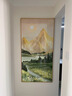 墨派（Mopai）【热销TOP1】玄关装饰画竖版现代简约走廊过道背景墙壁画入户挂画 背靠金山 80*160cm晶瓷+铝合金边框 实拍图