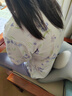 芬腾睡衣女纯棉全棉花卉印花固边圆领休闲长袖家居服套装 浅紫 L 实拍图