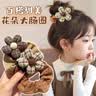 黎倾儿童花朵大肠发圈【2个】丸子头扎头绳高马尾发饰头花发绳皮筋 实拍图