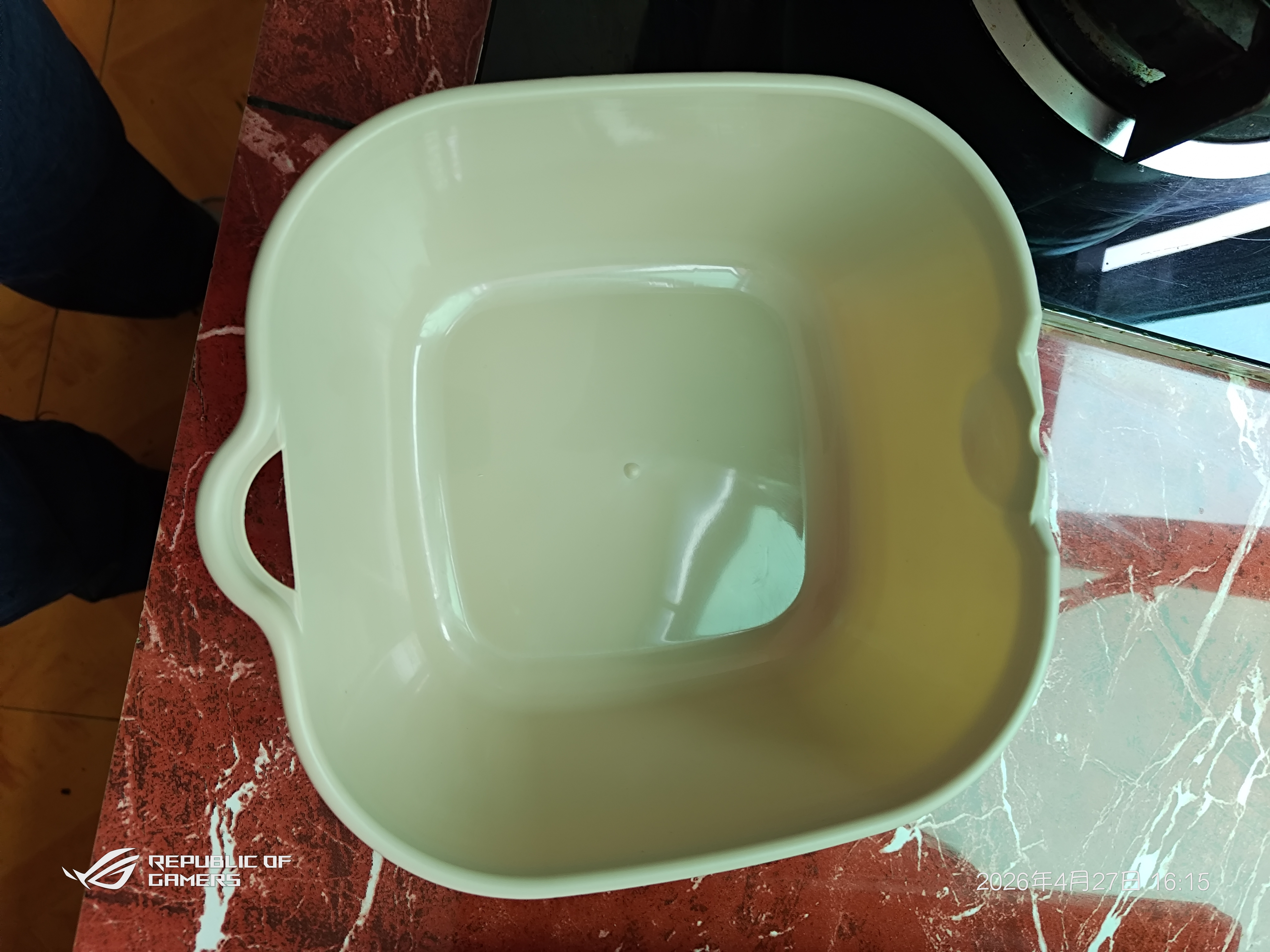 双层洗菜盆沥水篮水果盘吐骨碟客厅家用厨房洗水果篮子 圆角大号灰白[沥水网加盆] 实拍图