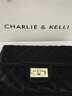 CHARLIE&KELLI品牌 CK轻奢包包女包单肩包女士斜挎包菱格小方包七夕情人节礼物 黑色【礼袋发货 代写贺卡】 实拍图