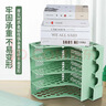 离草 文件架书架文件收纳盒文件夹置物架桌面书架桌上办公档案书立架文件筐自带笔筒办公用品 森林绿 实拍图