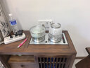 丰谷全自动上水电热水壶 茶台烧水壶 家用办公嵌入式茶桌茶几一体机茶具电茶炉套装 1L （37*20cm）底部单上水银色-消毒款 实拍图