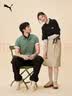 彪马（PUMA）商务短袖运动T恤POLO衫男女新款夏季白色翻领上衣 690644 浅绿灰-44 L (180/100A) 实拍图