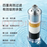 惠尔顿（WHEELTON）花洒过滤器沐浴净水器洗澡家用厕所浴室自来水喷头滤水器高效除余氯淋浴过滤器婴儿护肤 一机三芯 实拍图