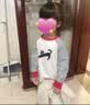 MQDMINI童装女童长袖t恤儿童条纹抑菌T恤小学生甜美百搭打底上衣 赛跑 实拍图