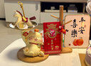 赟娅创意招财猫玄关钥匙收纳摆件客厅发财猫装饰摆设乔迁之喜搬家礼物 招财福猫+收纳木架+平安喜乐摆台 实拍图