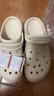 卡骆驰（CROCS）贝拉洞洞鞋沙滩鞋包头女鞋厚底拖鞋|210062 冬日白 -11S（含智必星） 39 (240mm) 实拍图