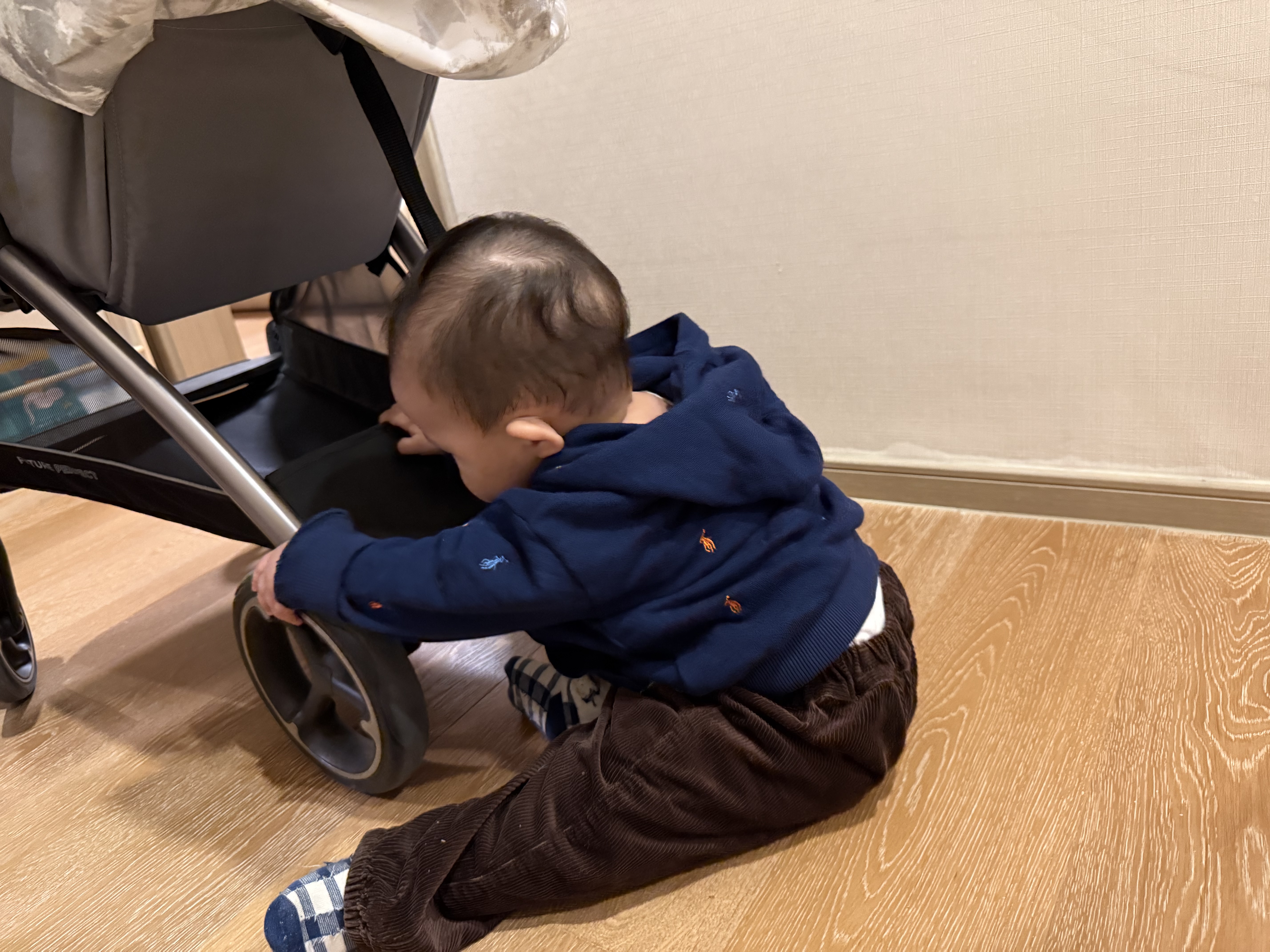 优衣库婴幼儿弹力运动拉链连帽卫衣/长袖宝宝运动衫外套483131 03 灰色 100 实拍图
