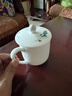 红官窑醴陵瓷器泡茶杯家用传统中式茶具办公杯定制茶杯陶瓷水杯商务送礼 白牡丹450ml1只 实拍图