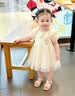 G.duck小黄鸭女童连衣裙夏季婴儿裙子夏装儿童公主裙背心女宝宝周岁衣服 EEX032款 黄色 90 尺码1~2岁【 80-90cm】 实拍图