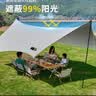 探险者（TAN XIAN ZHE）天幕帐篷露营天幕户外8-10人露营装备全套防晒蝶形防雨防风遮阳棚 10㎡霜奶白银胶天幕【2-8人】 实拍图