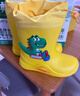 牧萌儿童雨鞋男童女童防水立体宝宝防滑耐磨卡通雨靴 挖掘机恐龙 16码 实拍图