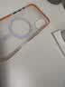 猩球卫士高级感防指纹适用Apple/苹果iPhone16磁吸瓦楞手机壳超薄行李箱条纹保护套磨砂MagSafe透明外壳橙 实拍图