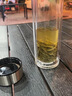 明霞玻璃杯双层大容量水杯便携车载男女商务茶水分离泡茶杯子350ml黑 实拍图