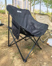 探险者（TAN XIAN ZHE）户外折叠椅露营椅子月亮椅便携折叠桌椅高靠背躺椅小凳子钓鱼椅 经典舒适款黑色【3重绷带加固】 实拍图