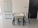 全友家居 现代简约多功能可伸缩岩板餐桌椅子组合客餐厅家用吃饭桌子 实拍图