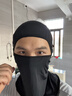 洛克兄弟骑行头套防晒面罩冰丝夏季户外摩托车头套全脸防风围脖男女 冰丝防晒-黑切2 黑色 实拍图