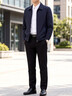 罗蒙外套男秋季商务男士翻领行政夹克上衣干部厅局风爸爸装i8藏青XL 实拍图