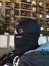 洛克兄弟骑行头套防晒面罩冰丝夏季户外摩托车头套全脸防风围脖男女 冰丝防晒-黑切2 黑色 实拍图