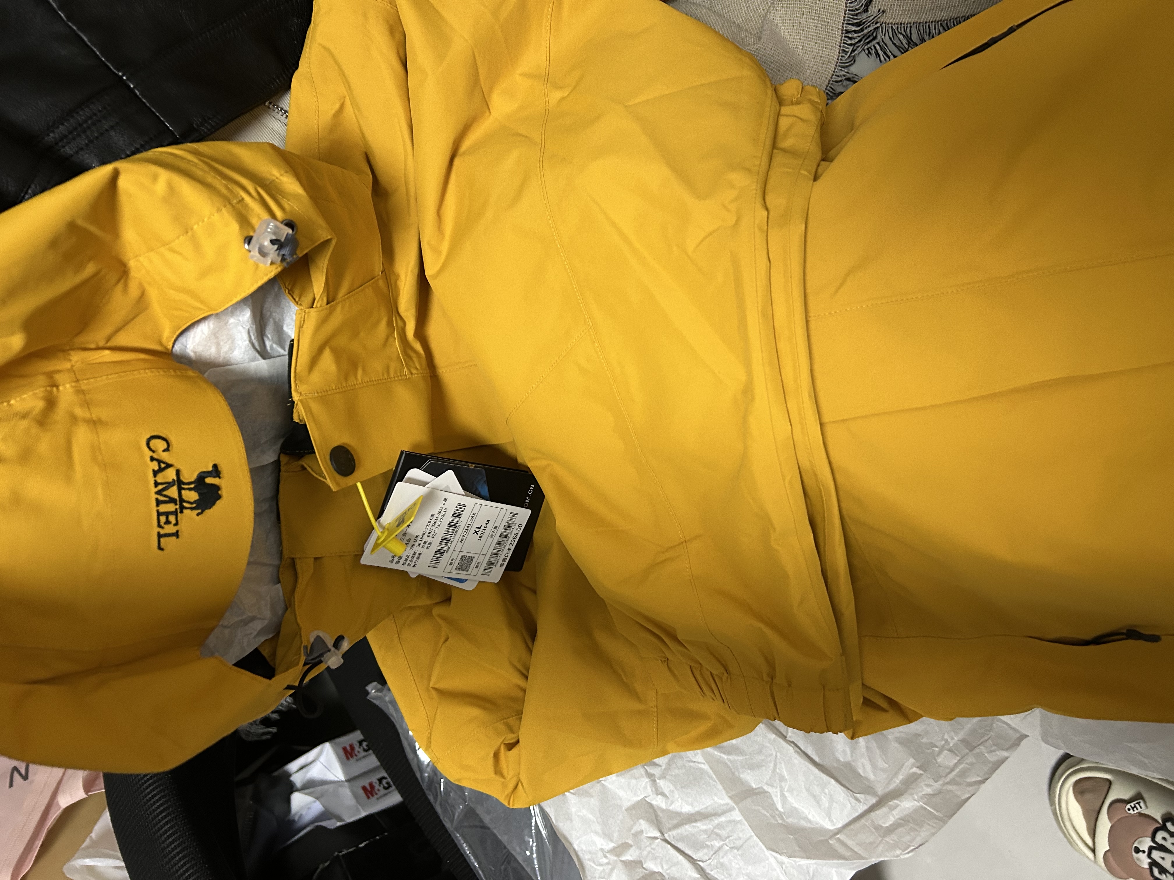 骆驼（CAMEL）户外冲锋衣 三合一加绒加厚防水情侣款外套登山服装 A9W214119-1 实拍图