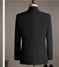 罗蒙（ROMON）【西服+西裤】新中式立领中山装商务礼服西装外套黑色2XL 晒单实拍图