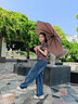 美度全自动三折雨伞学生儿童晴雨伞环扣柄可挂书包圆角防戳M3075红色 实拍图