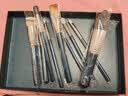 AOLANLA大师级珠光蓝9支化妆刷套装带化妆包初学者美妆工具礼物送女友 实拍图