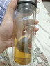 【京东物流配送】高硼硅双层玻璃杯大容量泡茶杯水杯子茶水分离杯 【双层加厚】茶杯350ml1只 实拍图