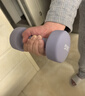 Keep哑铃女男健身家用彩色浸塑环保手铃亚铃全身塑形水蓝2kg*2 实拍图