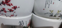 裕轩堂花盆陶瓷家用吊兰蝴蝶兰绿萝带托盘大号个性阳台简约多肉室内套装 梅兰竹菊（四个14厘米） 中等 实拍图