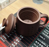 京东京造 宜兴紫砂杯手工泡茶杯【原矿紫泥】茶水分离平安喜乐杯410ml礼盒 实拍图