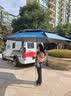 渔之源钓鱼伞2026新款加厚黑胶防转机械臂户外露营大钓伞遮阳防暴雨钓伞 2.6米 加硬机械臂拐杖伞 挪威蓝 实拍图
