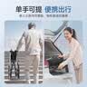 鱼跃(yuwell)手动轮椅车H056C铝合金软座便携可折叠老人手推小轻量化 实拍图