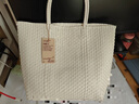 MUJI 手编包 环保材料 手提包菜篮子 编织包草编包 包包 女包 白色 4S 大 长30*宽12*高30cm 实拍图