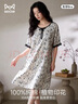 猫人【100%纯棉】女士睡衣女带胸垫睡裙春夏可外穿新中式家居服新品 实拍图