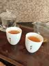 极素德化羊脂玉小茶杯白玉陶瓷茶杯薄胎白酒杯带字禅意家用主人杯单杯 黑字凝香杯-静修 实拍图