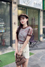 白鹿语女装今年最流行的衣服2026新款夏季上衣短袖女士t恤 花色 S 实拍图