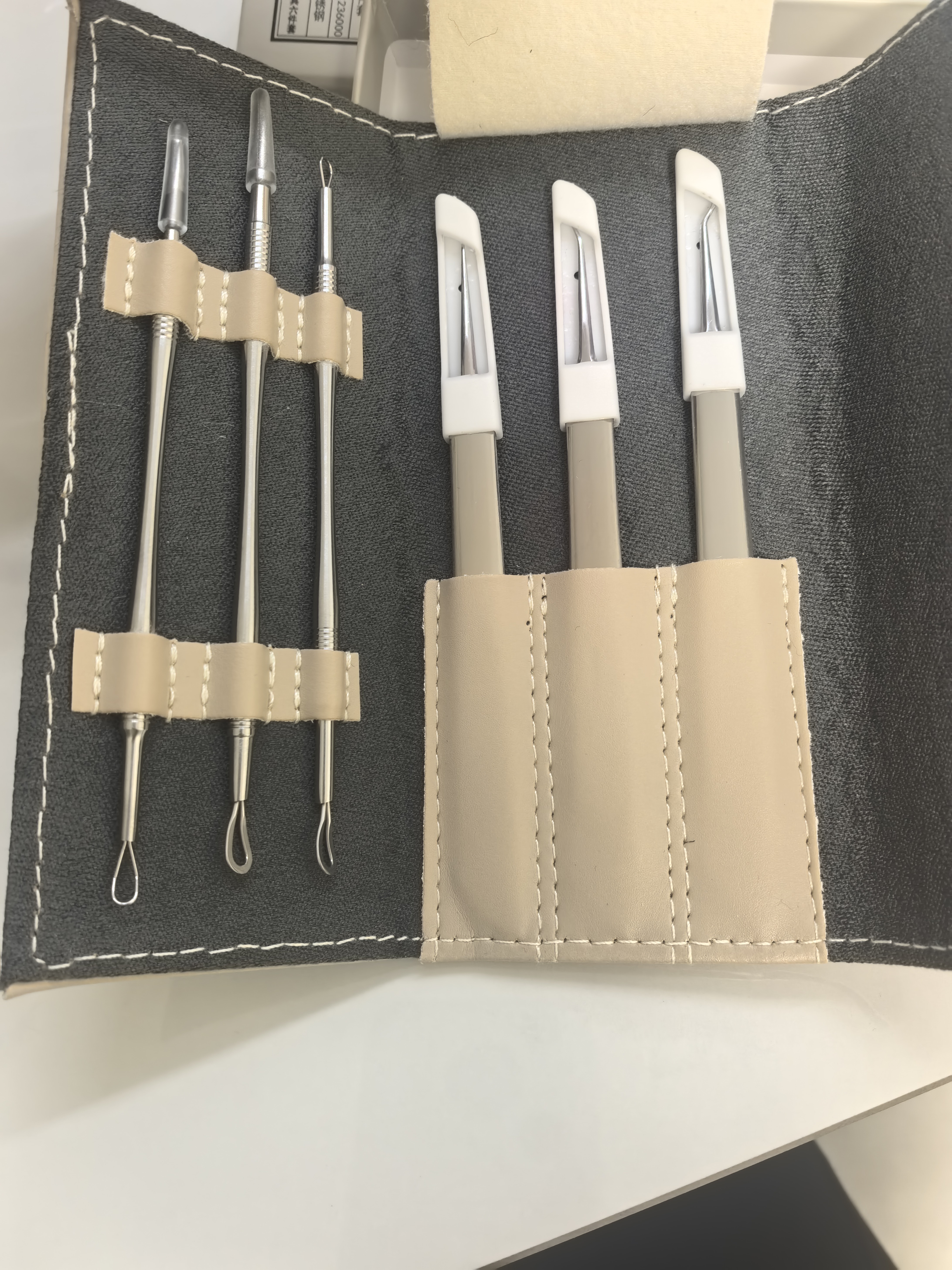 张小泉家用美容工具六件套粉刺夹细胞夹去拔黑头挤痘痘粉刺针H41236000 实拍图