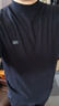 恒源祥100%羊毛短袖男士半高领打底衫半袖毛衣HJ225 黑色 180/96A  实拍图