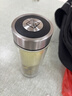 希诺双层玻璃杯男家用商务办公泡茶杯子过滤车载水杯XN-9302 345mL 实拍图