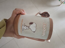 史努比（SNOOPY）儿童保温杯带吸管直饮男女小学生316不锈钢喝水杯子双盖壶500ml咖 实拍图