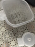 厨房葱姜蒜置物盒吸盘式置物架生姜大蒜调料筐免打孔墙上挂篮 3层旋转置物架 透明白【双吸盘】 实拍图