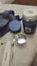 泰福高（TAFUCO）保温饭盒焖烧杯日式和风316不锈钢长效保温桶2层 T2285深海蓝0.9L 实拍图