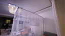 圣安贝（ShenAnBei） 圣安贝 蚊帐不锈钢加厚30MM粗管伸缩1.8m三开门免打墙 白色床尾开门25mm管 200cm*120cm*220cm 长宽高 实拍图
